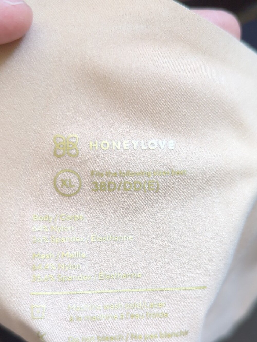 Honeylove CrossOver Bra - Black - Size XL or 38D/DD - Picture 7 of 8